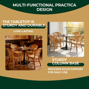 English Elm Halloween Square Pedestal Dining Table Walnut Finish Compact Nook Seating for Two W3766P397283