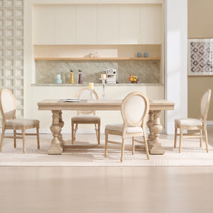 English Elm French Country Dining Chairs Set Of 2 - Elegant Upholstered, Stackable & Versatile For Any Space W3426P324205