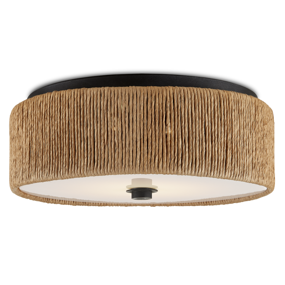 Brownell Flush Mount Ceiling Light Fixture - Bohemian Style with Acrylic Diffuser & Blacksmith Finish