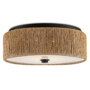 Brownell Flush Mount Ceiling Light Fixture - Bohemian Style with Acrylic Diffuser & Blacksmith Finish