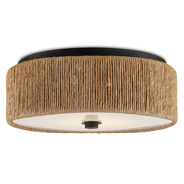 Brownell Flush Mount Ceiling Light Fixture - Bohemian Style with Acrylic Diffuser & Blacksmith Finish