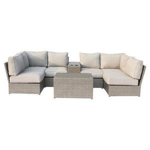 English Elm Outdoor 4-Person Modular Sofa Set – Pre-Assembled With Washable Cushions For Stylish Gatherings B120S00243-GIGA