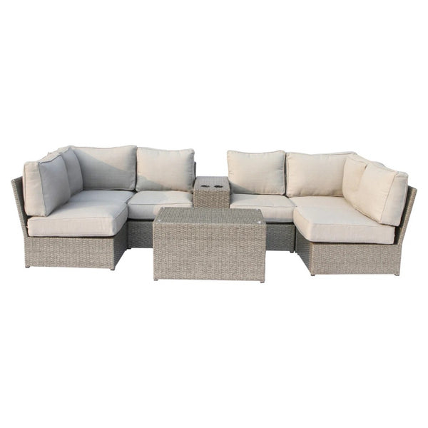 English Elm Outdoor 4-Person Modular Sofa Set – Pre-Assembled With Washable Cushions For Stylish Gatherings B120S00243-GIGA