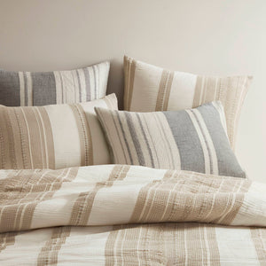 English Elm 3PCS Waffle Washed Comforter Set Full/Queen with Breathable 100% Cotton Face and Plush 270G Fill Grey 23.03 L x 21.46 W x 12.6 H B035P341114