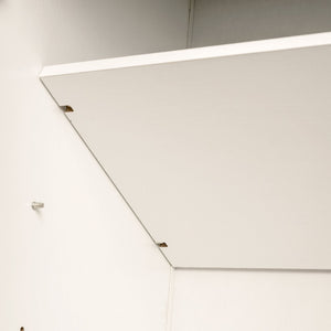 English Elm 71" Tall Arched Pantry Cabinet with Tempered Glass Door, Adjustable Shelves, Anti-Tip Kit & Metal Handles White W2917P384735