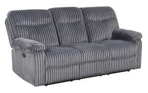 English Elm Comfy Oversized Velvet Reclining Sofa with Console Cup Holders for Media Rooms B078P473038