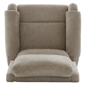 English Elm Manual Recliner Swivel Rocker Massage Chair Chenille Nursery and Living Room Seat Oatmeal N763P347287O