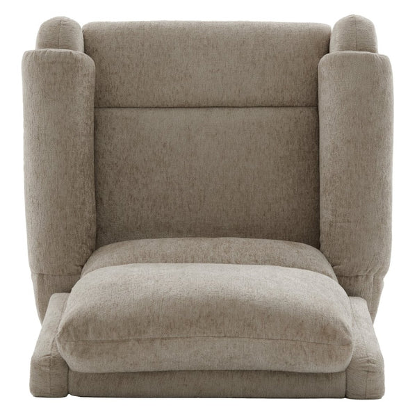 English Elm Manual Recliner Swivel Rocker Massage Chair Chenille Nursery and Living Room Seat Oatmeal N763P347287O