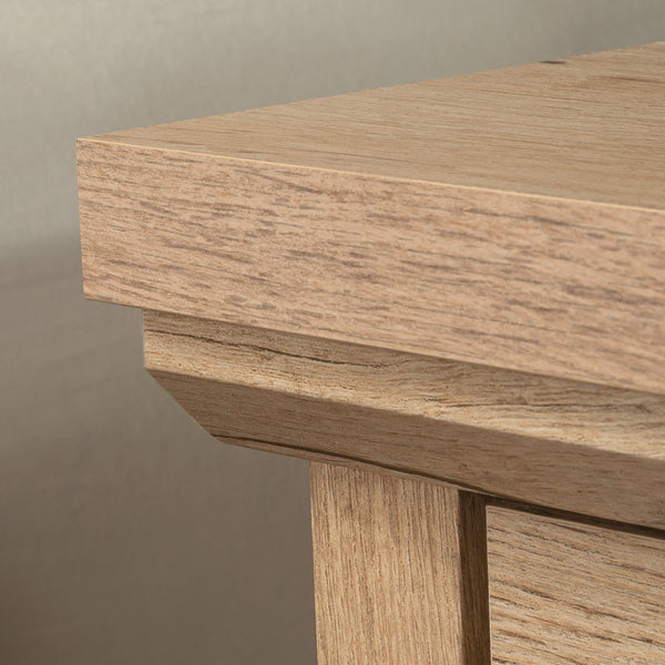 English Elm Night Stand - Compact Brown Storage Solution With Modern Minimalist Design For Small Spaces B356P402758