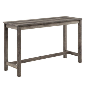 English Elm Orietta Wood Grain Pub Table Set with Tufted Linen Stools for Kitchen Dining B2749P413177
