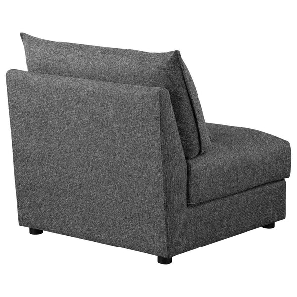 English Elm Wakefield Slipper Accent Chair Armless Foam Seat with Lumbar Pillow Modern Decor B062P451728