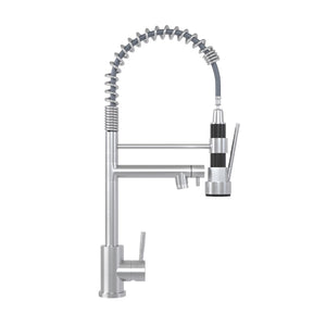 English Elm Bothwa Cupc Certified Single Handle Kitchen Faucet Tall Arc Stainless Steel Design Brushed Nickel B2724P262358