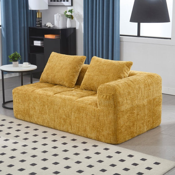 English Elm United Chenille Loveseat Sofa - Cozy Modular Sleeper For Small Spaces, Modern Comfort & Style W1568P255142-GIGA