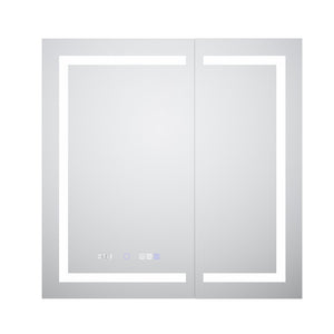English Elm Smart Led Medicine Cabinet with Anti-fog Gfci Outlet Dimming Bathroom Storage W637P148122