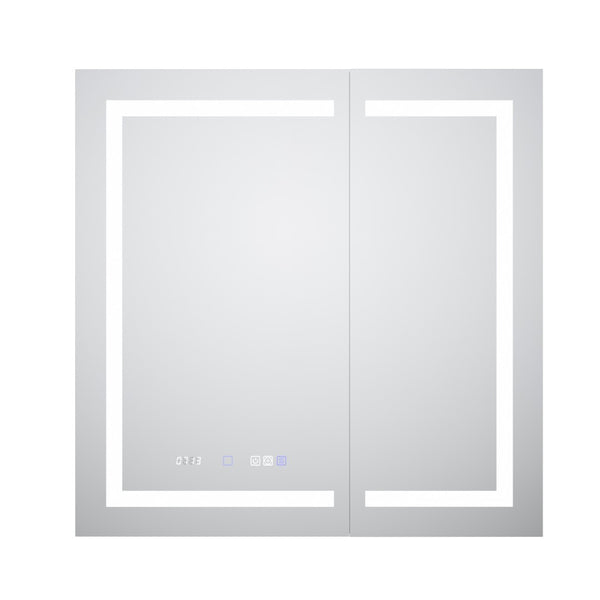 English Elm Smart Led Medicine Cabinet with Anti-fog Gfci Outlet Dimming Bathroom Storage W637P148122