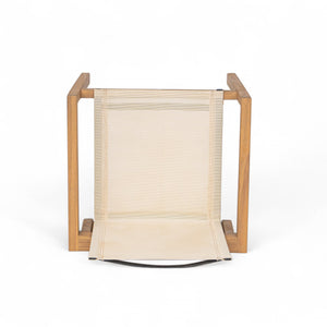 English Elm Christopher Knight Home® - BELFAST Teak Frame Outdoor Dining Chairs Set of 2 — Beige Mesh Comfort, Durable Weather-Resistant Design N762P240699A