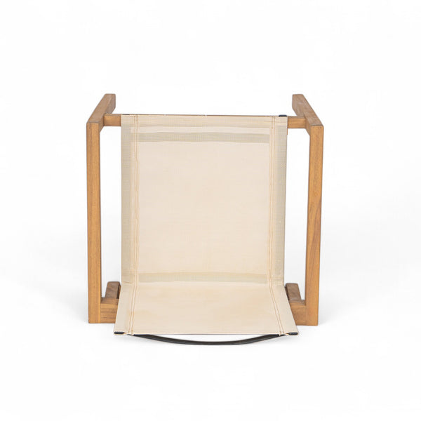 English Elm Christopher Knight Home® - BELFAST Teak Frame Outdoor Dining Chairs Set of 2 — Beige Mesh Comfort, Durable Weather-Resistant Design N762P240699A