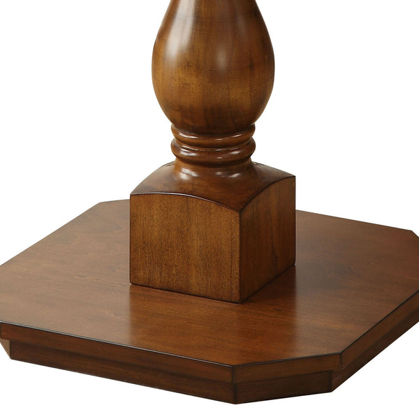 English Elm Cherry Game Table Chess Top with 2 Drawers, Sturdy Pedestal Base, Wood Veneer Finish for Playtime and Display B062P186554