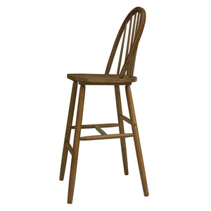 English Elm Christopher Knight Home® - Solid Wood Walnut Barstool Set of 2 — Modern Windsor-Back Rubber Wood Stools, Durable Comfort & Easy Assembly, 19.3W x 20.65D x 45.65H inches N772P286290W