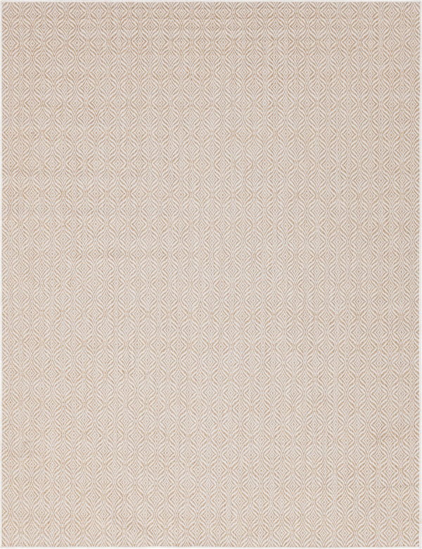 Unique Loom Outdoor Trellis Deco Trellis Machine Made Trellis Rug Taupe, Ivory 9' 0" x 12' 0"