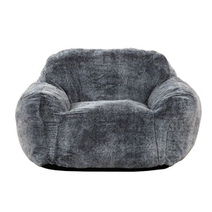 English Elm Soft Tore Lounger Memory Foam Bean Bag Chair with Armrests — Modern Blue-Gray Sofa for Game Room Comfort B2741P330122