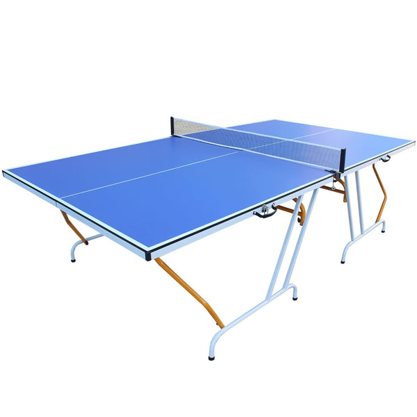 English Elm 9ft Foldable Ping Pong Table with Mdf Surface for Game Room or Indoor Play W1408S00002
