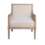 Martha Stewart Morgan Traditional Cane Accent Chair with Removable Back Cushion MT100-1203 Reclaimed Natural