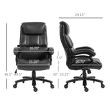 English Elm Vinsetto Pu Leather Office Chair For Desk, Big and Tall, 400Lb., Black