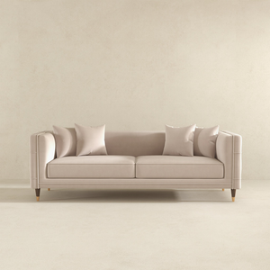 English Elm Ashcroft Furniture - Edward Sofa (Light Cream Velvet)