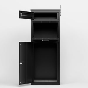 English Elm Package Delivery Box With Lock – Heavy-Duty Steel, Weather-Resistant, Secure Storage For Home & Office W396P278342-GIGA