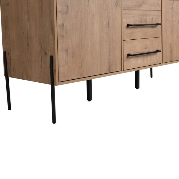 English Elm 60" Freestanding Bathroom Vanity with Soft-close Doors and Three Drawer Storage W999P405133