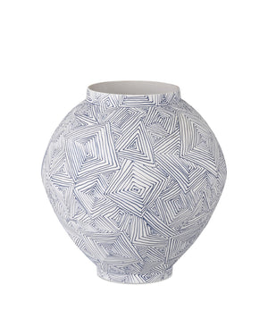Blue Zag Vase
