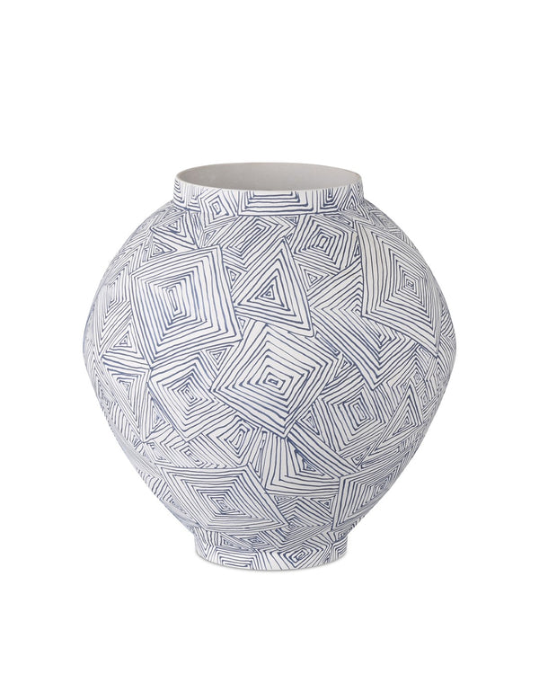 Blue Zag Vase