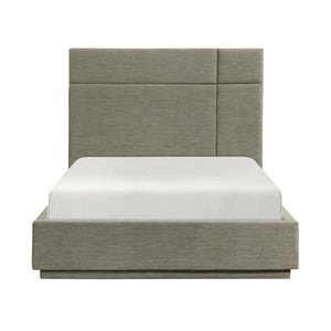 English Elm White Solid Wood Eastern King Bed with Raised Panel Headboard for Classic Bedrooms B011S02499