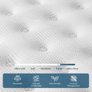 English Elm 12 Inch King Hybrid Mattress Gel Foam Pocket Springs Firm Support Cool Sleep B2716P415650