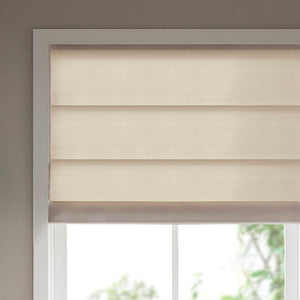 English Elm 1PC Cordless Roman Blind 27x64" Galen Matte Fabric Blackout Polyester Window Panel, Durable Coating Ivory 4.96 L x 9.25 W x 8.07 H B035P341196