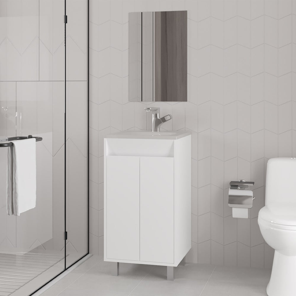 English Elm Colville Floating Wall Mount Vanity Cabinet Matte Finish Modern Bathroom Storage B092P439924