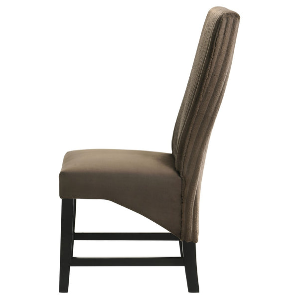 English Elm Dempsey Corduroy and Velvet Upholstered Dining Chairs with Tall Back Set of 2 Chocolate B062P440299
