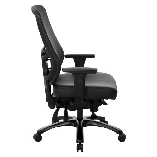 OSP Home Furnishings Progrid Mesh Back Ergonomic Office Chair with Lumbar Support for Big and Tall Users 95894BT-R107