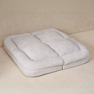 English Elm Convertible Fold-Out Double Sofa Bed with Thick Cushioning, Adjustable Backrest & Space-Saving Design White W244S00005