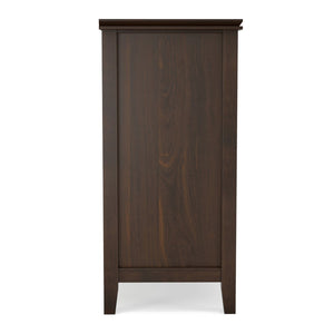 English Elm Artisan Solid Pine Four Door Buffet with Glass Panels for Dining Room Storage B136P439005