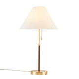 Bromley Mid-Century Two Tone Pull-chain Table Lamp