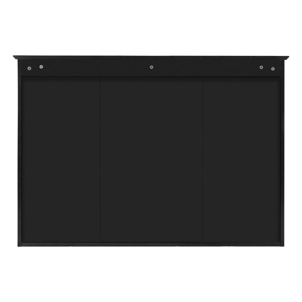 English Elm 3-in-1 Wall Mounted Bathroom Medicine Cabinet with Soft Close Mirror and Towel Bar Black N710P358620B