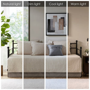 English Elm 6 Piece Reversible Plaid Daybed Cover Set with Herringbone Cabin Quilt, Twin Fit, Machine Washable Multicolor 17.72 L x 15.75 W x 7.48 H B035P266679