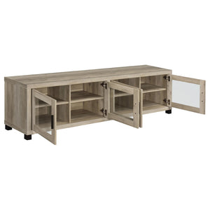 English Elm Arnaud Matte Black 3 Piece Entertainment Center with Media Towers for Living Room B062S01766
