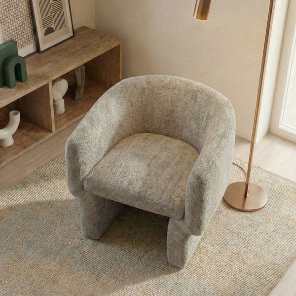 English Elm Wichita Chenille Lounge Chair with Sculpted Frame for Living Room or Bedroom B183P493699