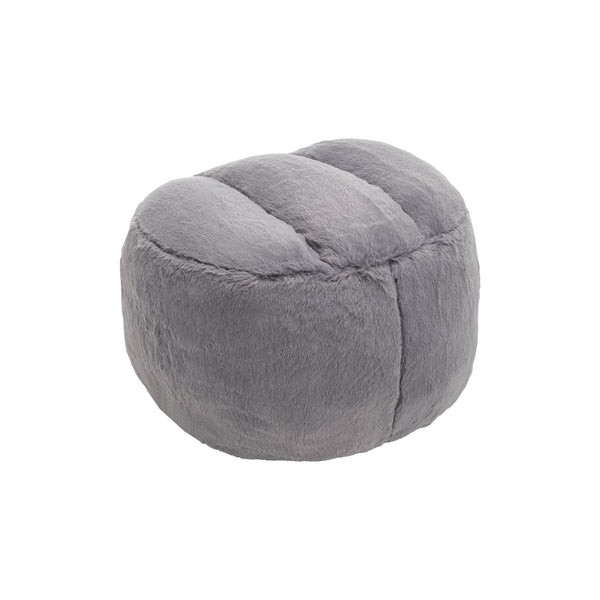 English Elm Bean Bag Chair - Luxurious Faux Fur Sofa With Footstool For Cozy Comfort In Living Room & Bedroom W2200P326904
