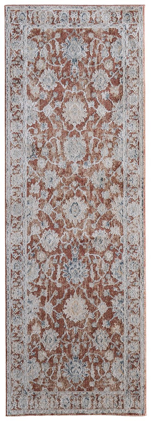 Feizy Rugs Pasha Collection Vibrant Floral Low Pile Rug – Stain-resistant, Soft, And Perfect For High-traffic Areas Red,Ivory,Blue Polyester Pas39m7fterivyi02