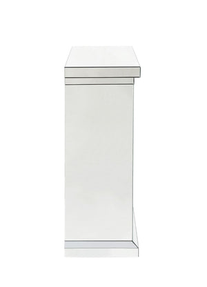 English Elm Noralie Glam Electric Fireplace with Mirrored Frame and Faux Diamond Accent Inlay B2726P445771