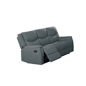 English Elm Modern Burlap Textured Sofa and Recliner Set for Comfortable Living Room Seating Dark Gray B011S02352